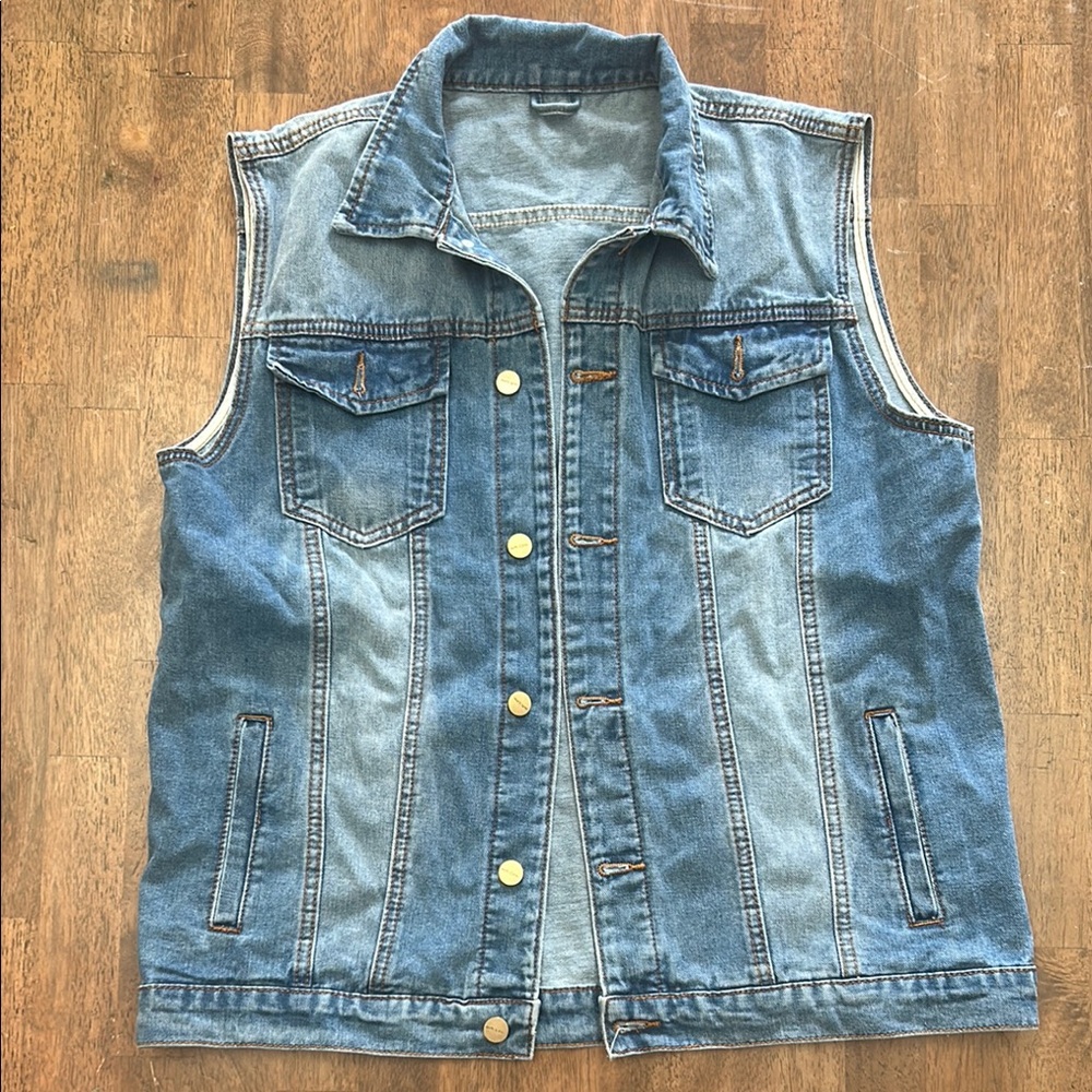 Classic Blue Denim Vest for Men